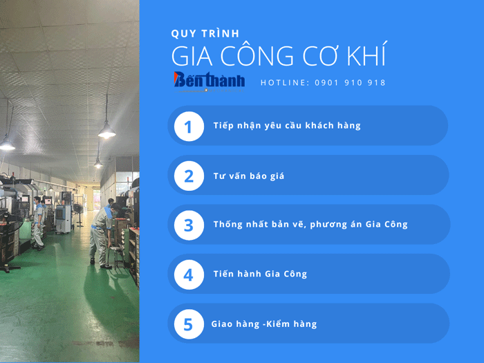 Quy trình đặt hàng Gia Công cơ khí Bến Thành